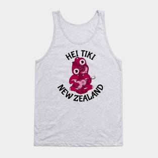 Pink Hei Tiki with ukulele Tank Top